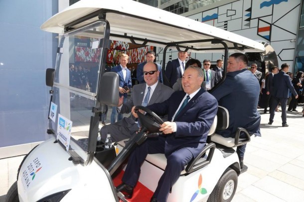 Head of states ride along EXPO territory